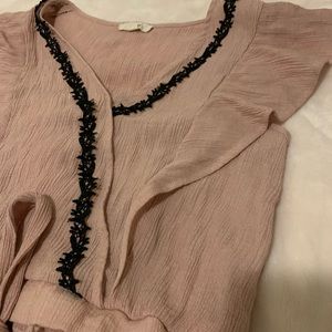 Pink crop blouse